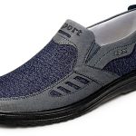 Dinglong Scarpe casual Uomo antiscivolo senza lacci Grigio