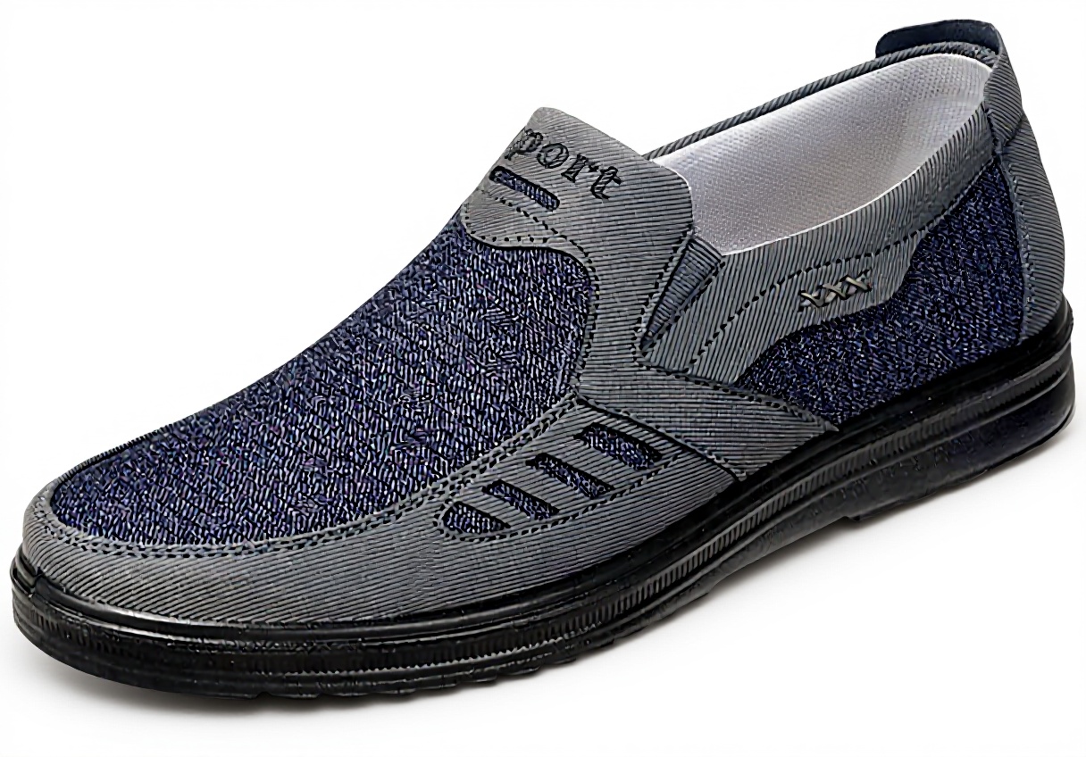 Dinglong Scarpe casual Uomo antiscivolo senza lacci Grigio