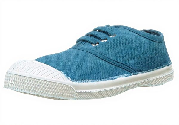 Sneaker Bensimon Tennis Lacet Bambini Tela Verde Paon