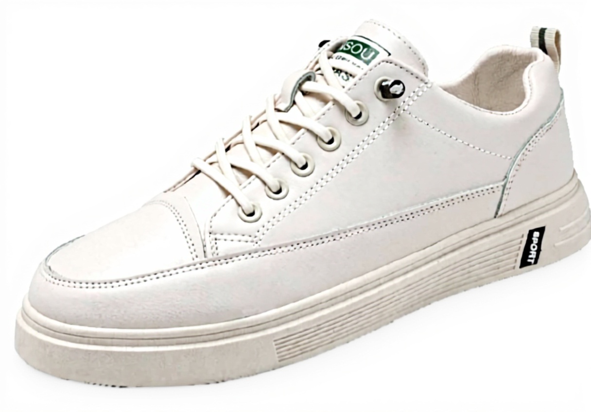 Dinglong Sneakers casual pelle traspirante uomo donna basket posizionate su un sentiero in un contesto outdoor