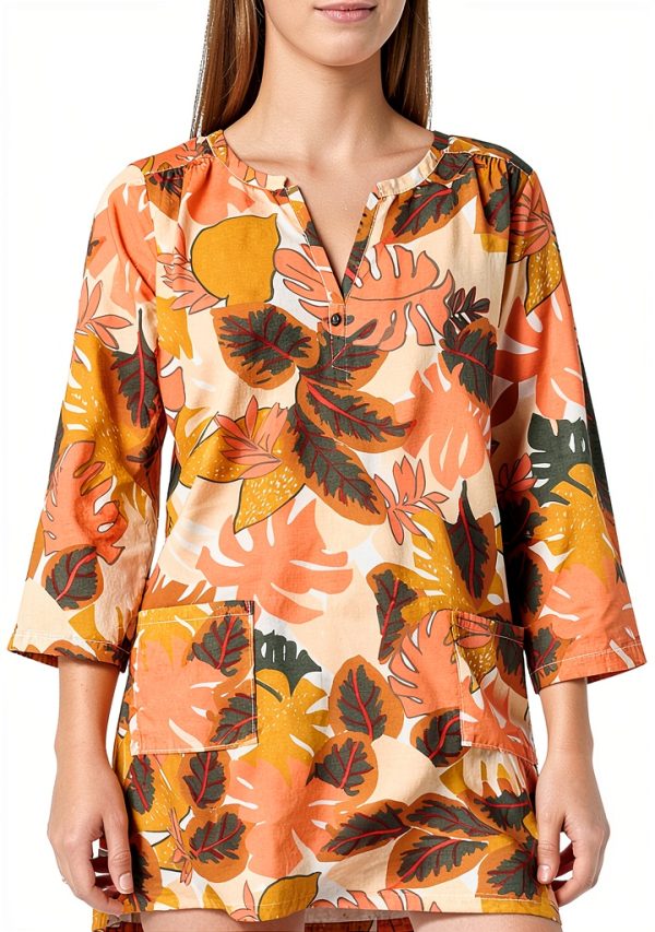 Bensimon Vestito Donna Cotone Manica Corta Multicolore