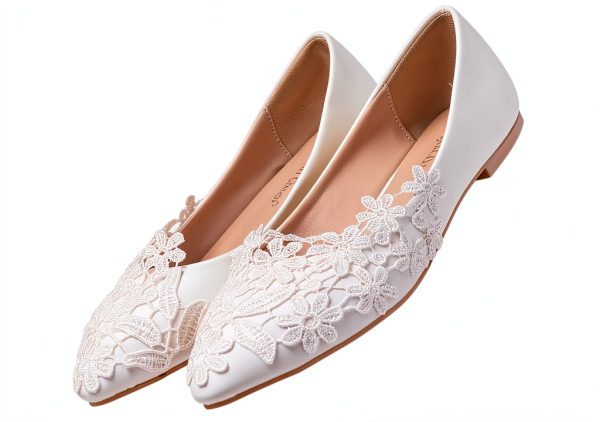 Beavorty Scarpe Donna Bianche Pizzo Eleganti Sposa Feste