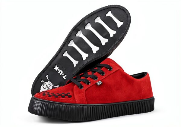 Scarpe TUK Unisex Pelle Scamosciata Stringate Tacco Piatto-3