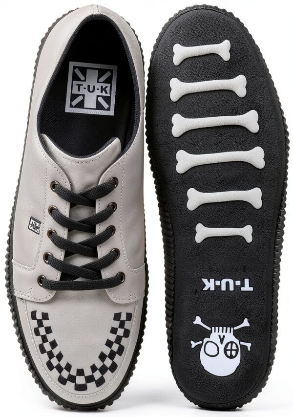 TUK Sneakers Creeper Pelle Suola Nervata Unisex Adulto-3